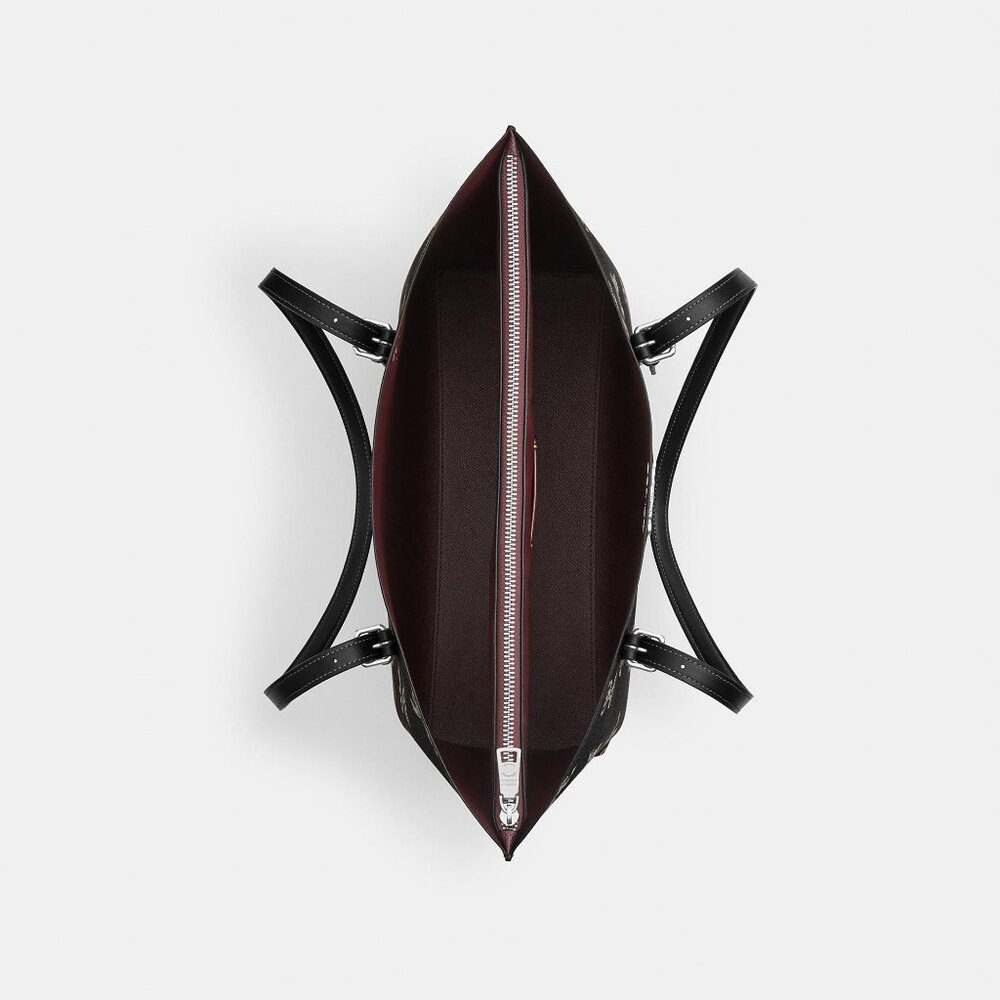 Coach Mollie Tote Bag With Bow Print NWT - Picture 2 of 5